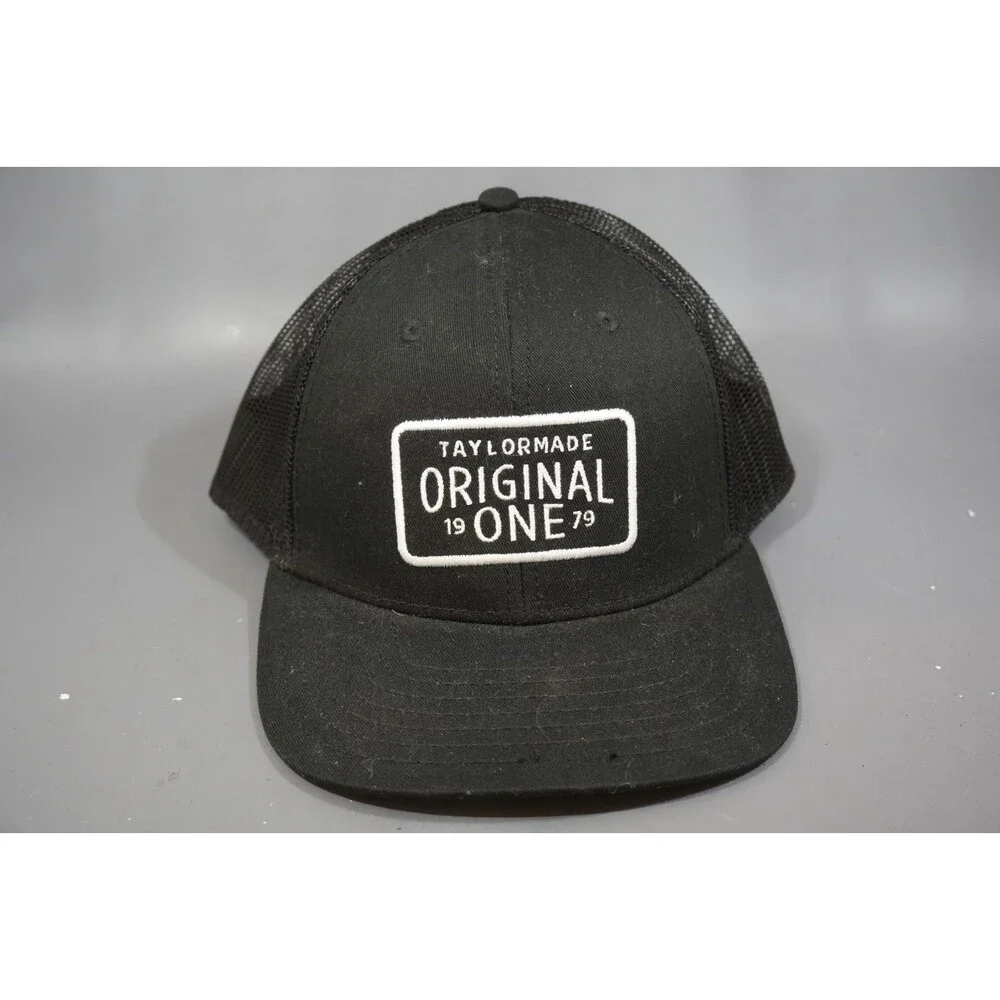 TaylorMade The Original One Golf Snapback Trucker Hat Cap Adjustable Black Gray